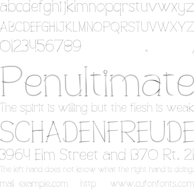 Norevia font preview