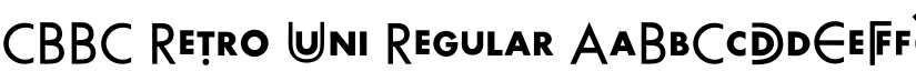 CBBC Retro Uni Regular font