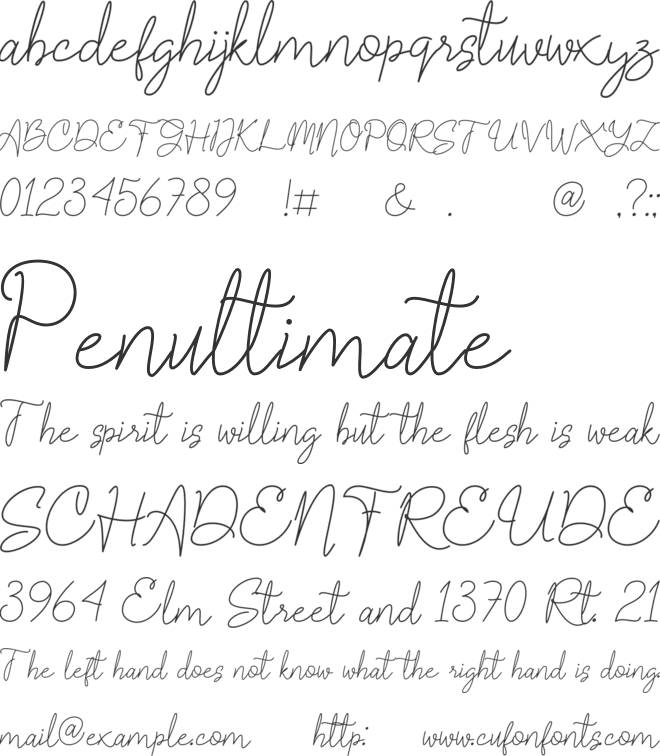 Rose Marine Cursive Tattoo font preview