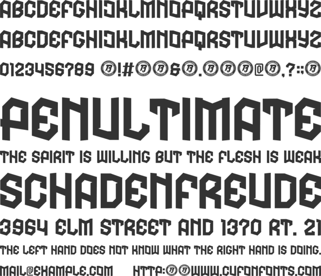 Valencia font preview