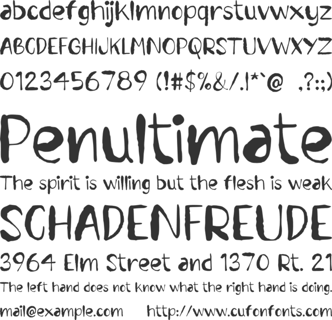 Roughren font preview