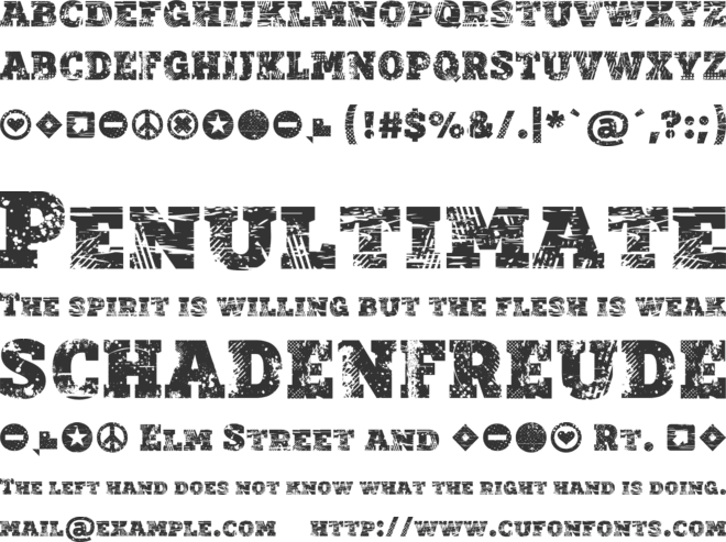 Scoria font preview