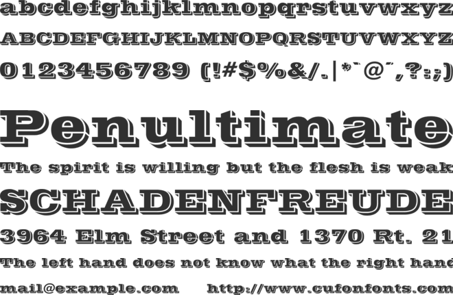 Post Office font preview