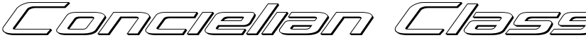 Concielian Classic 3D Regular font