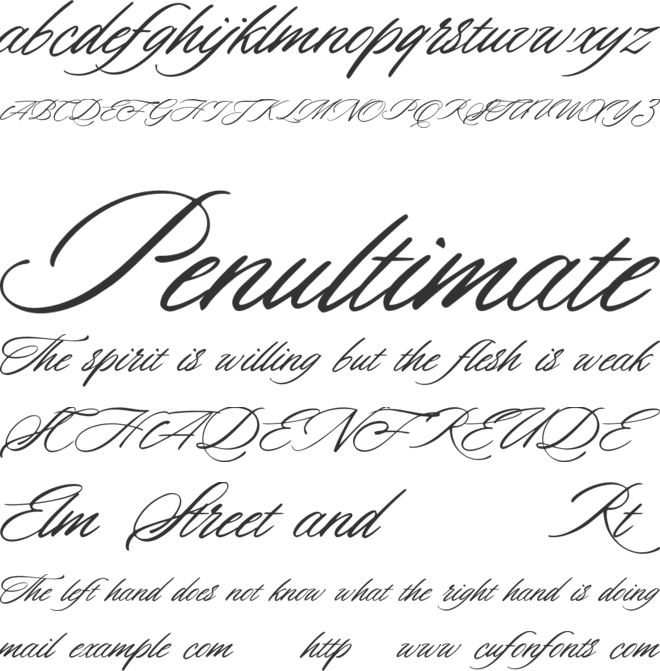 Romantic Romance font preview