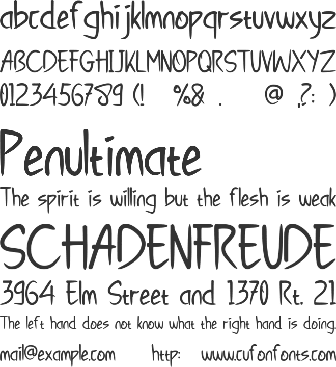 Malviro font preview