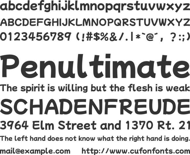KN Bobohei font preview