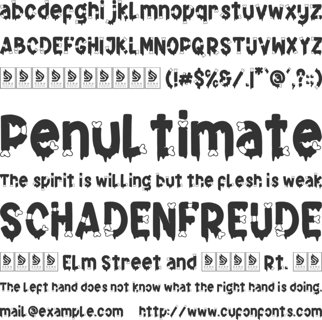 Skeletonic font preview