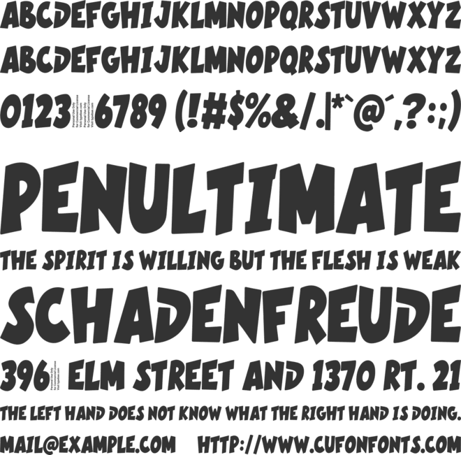 Garned font preview