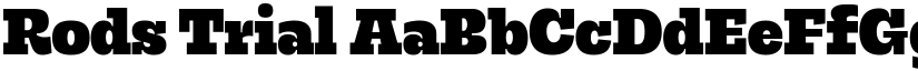 Rods Trial font