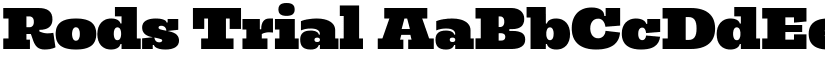 Rods Trial font