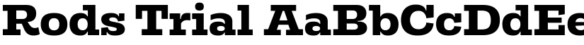 Rods Trial font