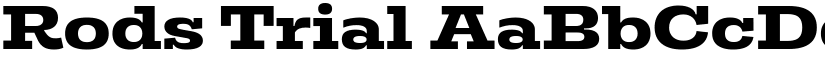 Rods Trial font