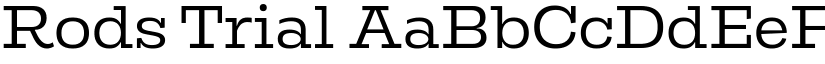 Rods Trial font