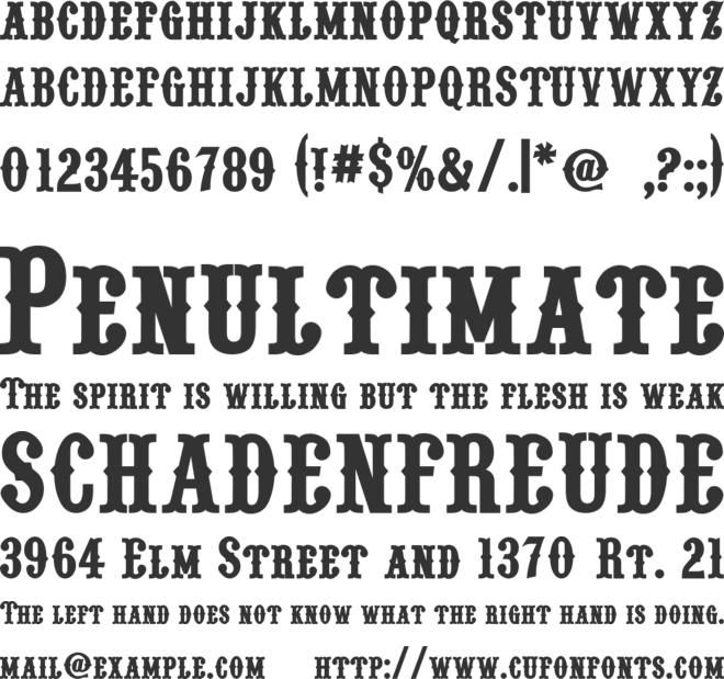 Pointedly Mad font preview
