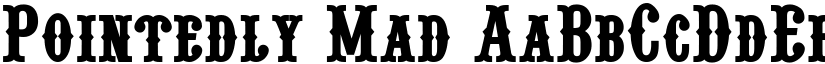 Pointedly Mad font