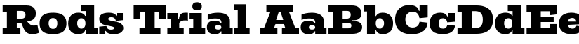 Rods Trial font
