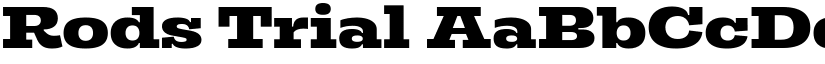 Rods Trial font