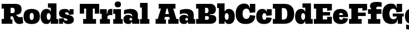 Rods Trial font