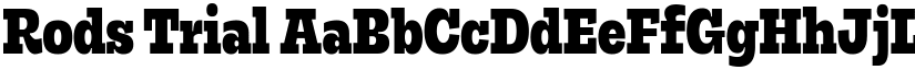 Rods Trial font