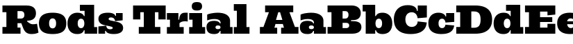 Rods Trial font