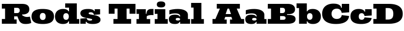 Rods Trial font