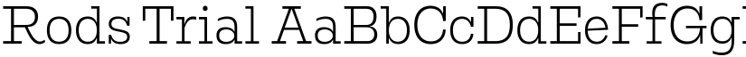 Rods Trial font