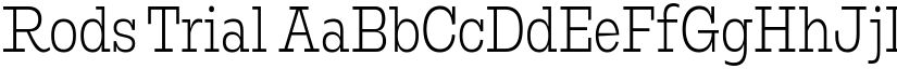 Rods Trial font