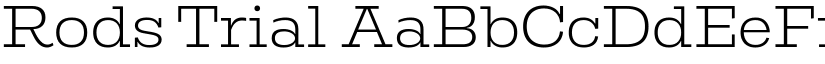 Rods Trial font