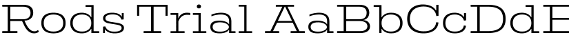 Rods Trial font