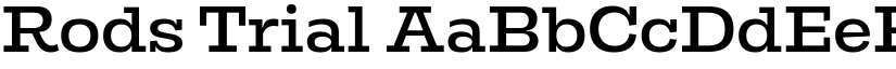 Rods Trial font