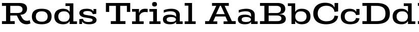 Rods Trial font
