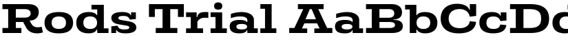 Rods Trial font