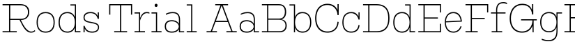 Rods Trial font
