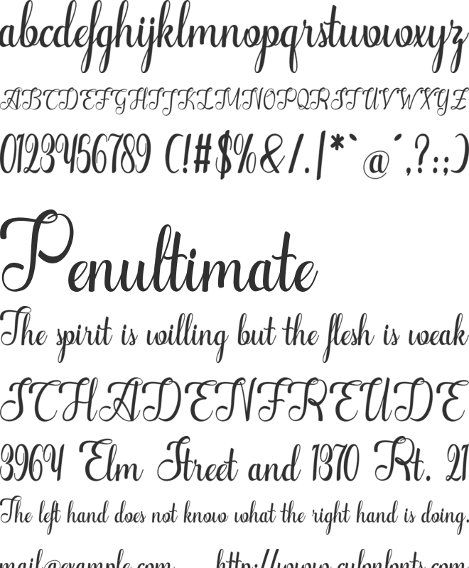Alifa font preview