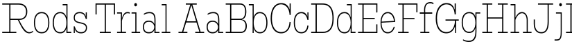 Rods Trial font
