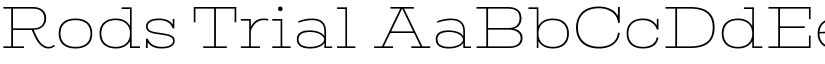 Rods Trial font