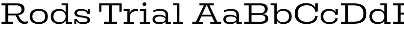Rods Trial font
