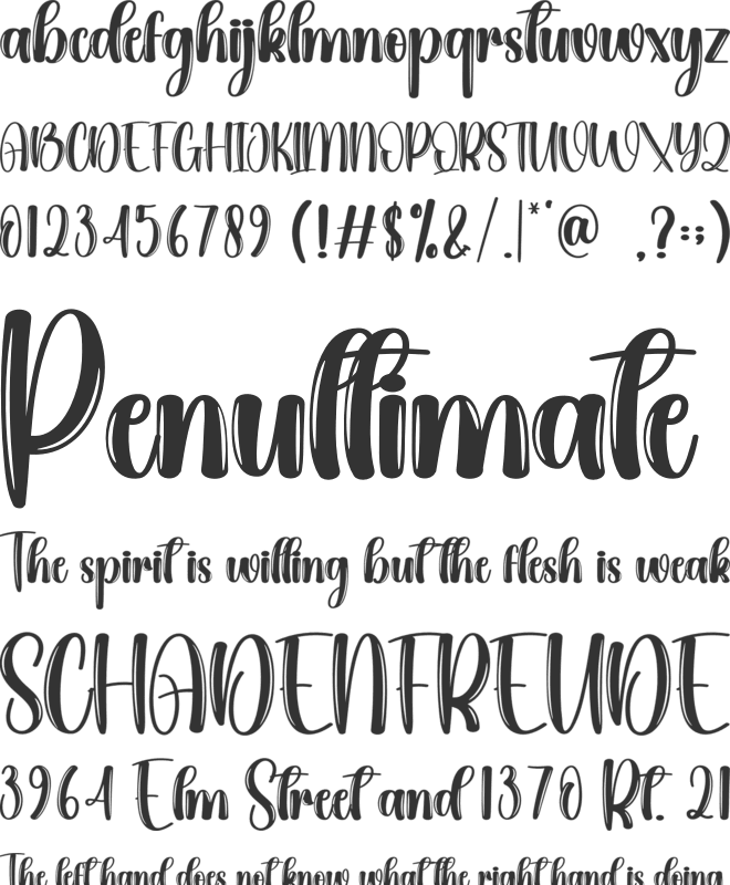 Unicorn font preview