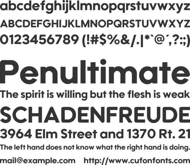 Utendo font preview