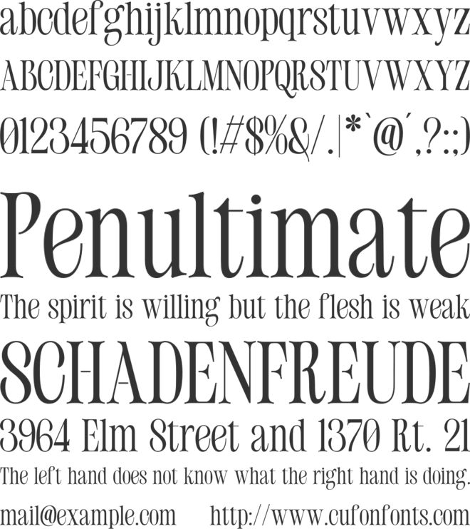 Grostel font preview