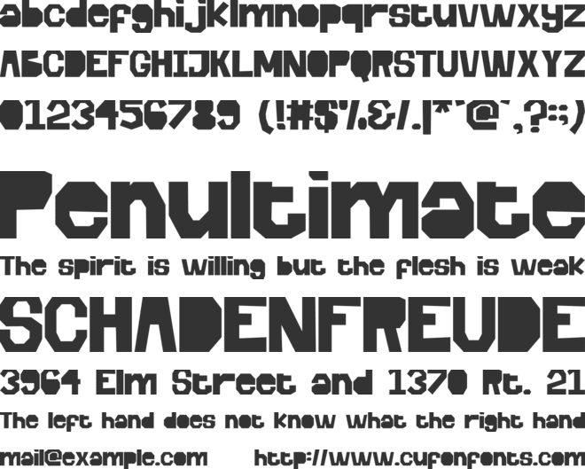 Patterst font preview