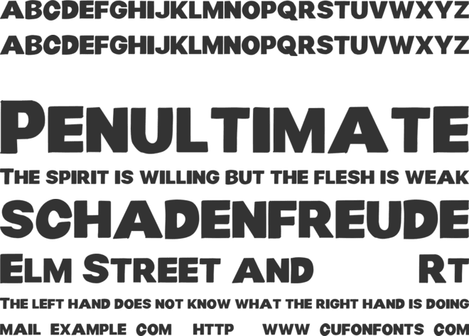 MBG font preview