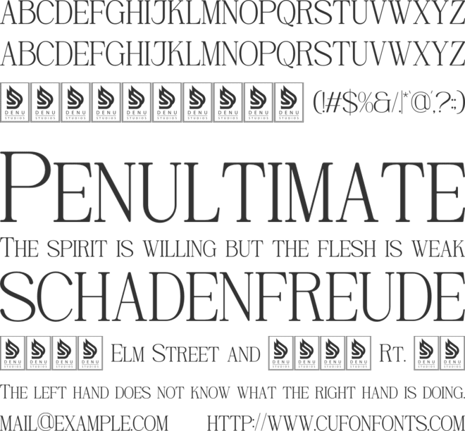 Rinovich font preview