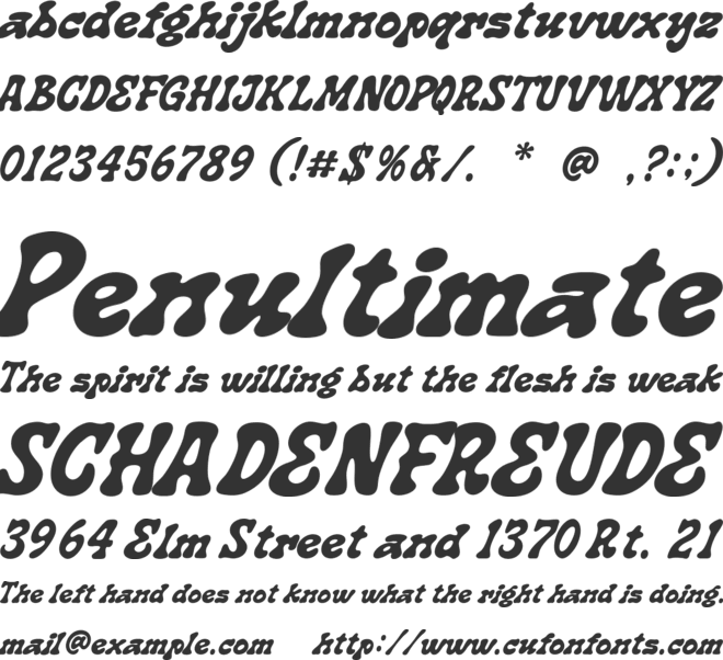 Mildson font preview