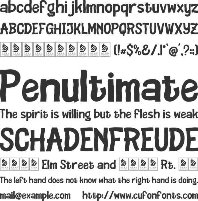 Squiler Munchis font preview
