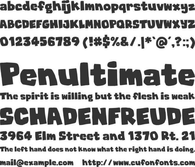 Goofy font preview