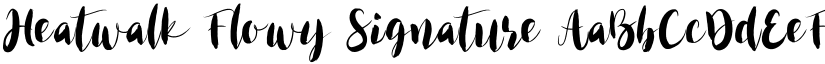 Heatwalk Flowy Signature font download
