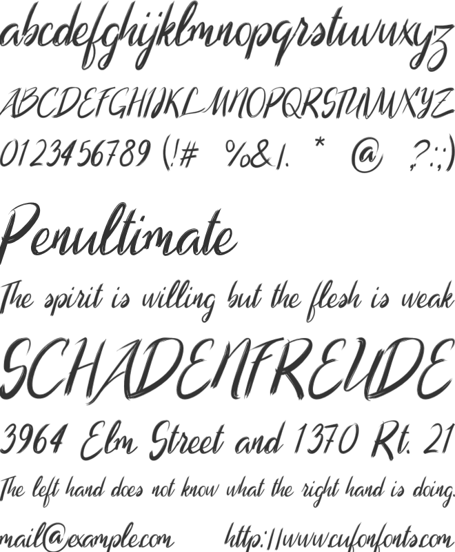 Morigana Creative Design font preview