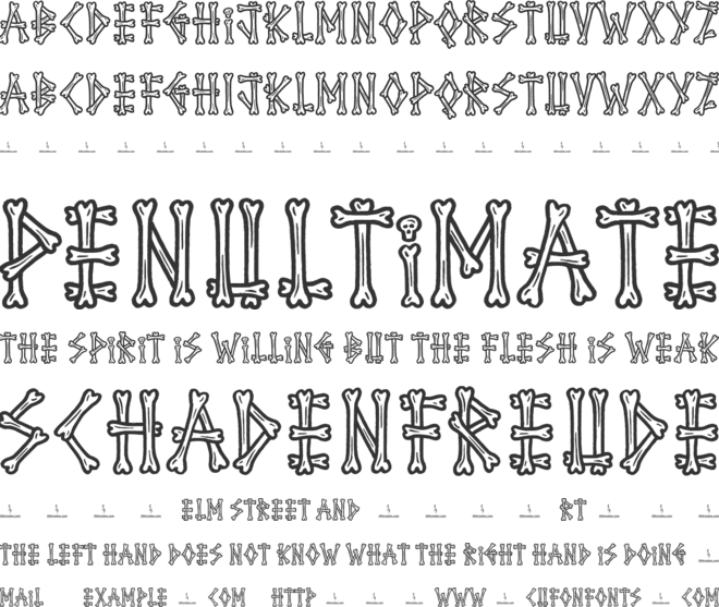 Graveyard Crimes font preview